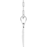 14K Gold Cross Necklace – 15.2x7.4mm - White Gold - view 3