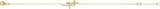 14K Gold Round Natural Diamond Sideways Cross Bracelet – 21x11mm - Yellow Gold - view 7