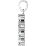Platinum Round Natural Diamond Accented Cross Necklace or Pendant – up to 1 3/8 CTW - view 15
