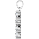 Platinum Round Natural Diamond Accented Cross Necklace or Pendant – up to 1 3/8 CTW - view 9