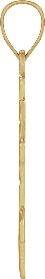 14K Gold Orthodox Cross Pendant – 20x10mm - Yellow Gold - view 2