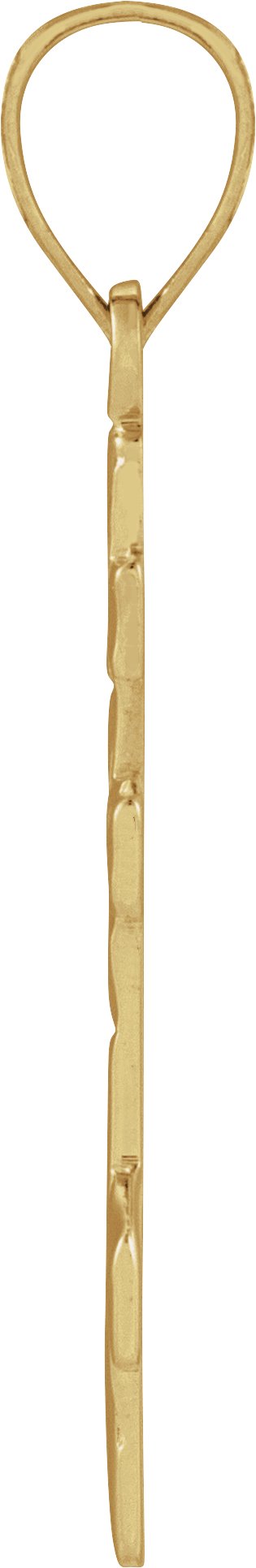 14K Gold Orthodox Cross Pendant – 20x10mm - Yellow Gold - view 2