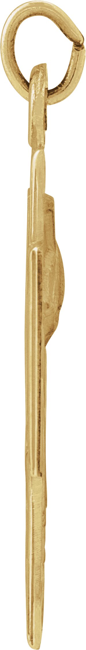 14K Gold Alpha Omega Cross Pendant - view 2