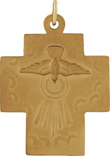 14K Gold Alpha Omega Cross Pendant - view 3