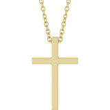 14K Gold Cross Necklace or Pendant – 12x7.61mm - Yellow Gold