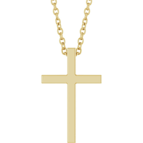 14K Gold Cross Necklace or Pendant – 12x7.61mm - Yellow Gold
