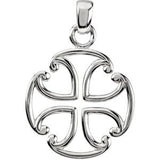 10K Gold Maltese Cross Pendant - view 3