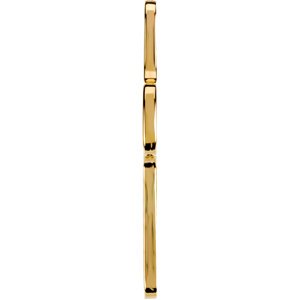 14K Gold Peace Sign Cross Pendant - Yellow Gold - view 2
