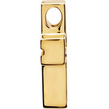 14K Gold Grooved Cross Pendant – 26.5x20.5mm - Yellow Gold - view 2