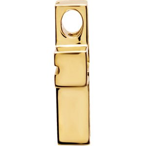 14K Gold Grooved Cross Pendant – 26.5x20.5mm - Yellow Gold - view 2