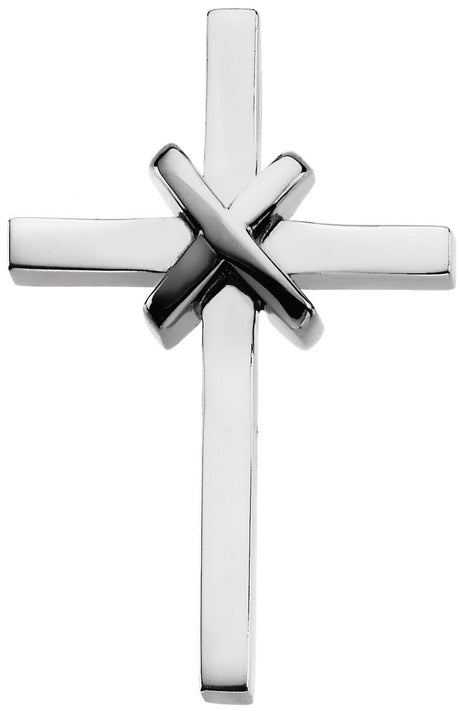14K Gold Cross Pendant – 27.75x19mm - White Gold