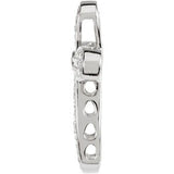 14K Gold Round Natural Diamond Micro Pavé-Style Cross Pendant II - view 6