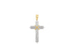 14K Gold Cross Pendant – 36.75x24.5mm - Two-Tone