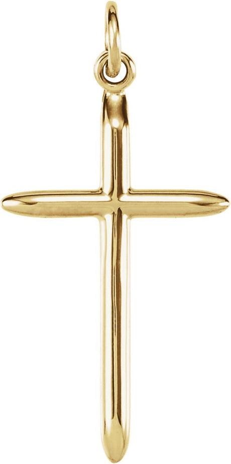 14K Gold Cross Necklace or Pendant – 25.75x14mm - Yellow Gold