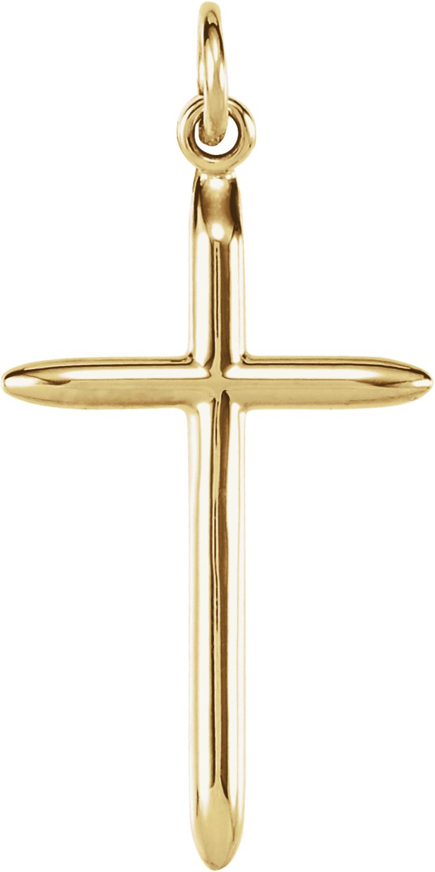 14K Gold Cross Necklace or Pendant – 25.75x14mm - Yellow Gold