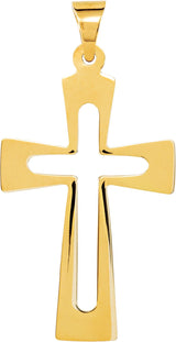 14K Gold Cross Pendant – 31.2x18mm - Yellow Gold