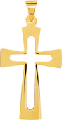 14K Gold Cross Pendant – 31.2x18mm - Yellow Gold