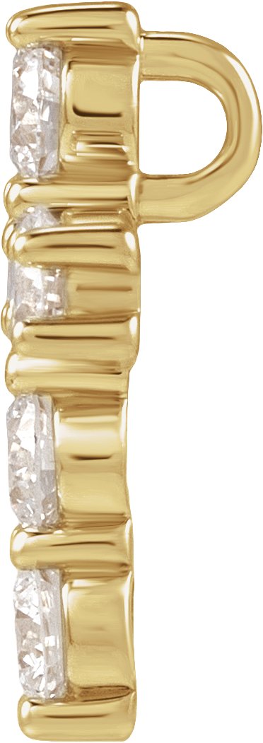 14K Gold Round Lab-Grown Diamond Cross Necklace or Pendant – up to 9/10 CTW - Yellow Gold - view 8