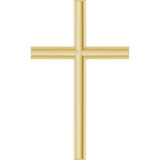 18K Gold Cross Necklace or Pendant – 21.7x13.5mm - Yellow Gold