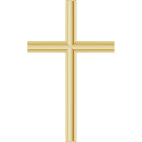 18K Gold Cross Necklace or Pendant – 21.7x13.5mm - Yellow Gold