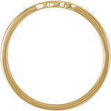 14K Gold Youth Cross Signet Ring - Yellow Gold - view 2