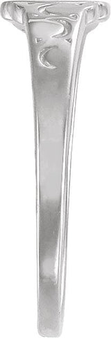 Platinum Youth Cross Signet Ring - view 3