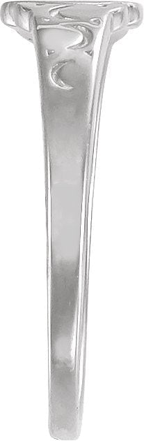 Platinum Youth Cross Signet Ring - view 3