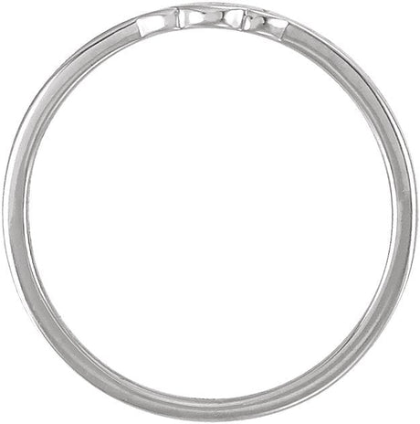 Platinum Youth Cross Signet Ring - view 2