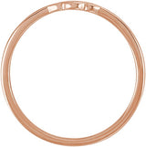 14K Gold Youth Cross Signet Ring - Rose Gold - view 2