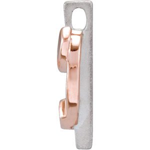 14K Gold Round Natural Pink Sapphire Ribbon of Courage Pendant - view 4