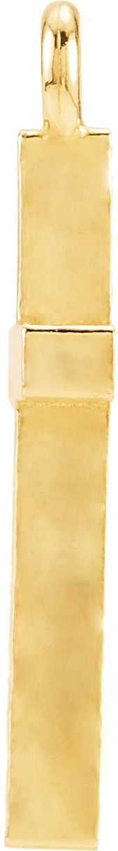 14K Gold Cross Charm - Yellow Gold - view 2