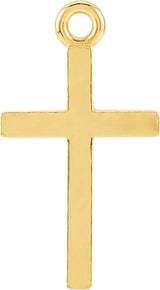 14K Gold Cross Charm - Yellow Gold