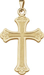 14K Gold Cross Necklace or Pendant – 26x18mm - Yellow Gold