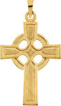 14K Gold Celtic-Inspired Cross Necklace or Pendant – 23x16mm - Yellow Gold