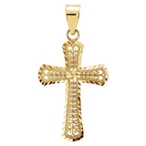14K Gold Fancy Cross Pendant - view 2