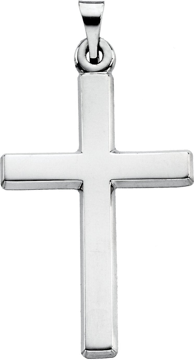 Platinum Cross Necklace or Pendant – 24.5x16.5mm - view 2