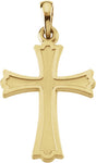 18K Gold Cross Pendant – 27x16mm