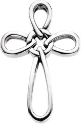 14K Gold Cross Pendant – 34.25x24mm - White Gold