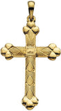 14K Gold Cross Pendant – 35x22mm - Yellow Gold