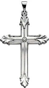 14K Gold Cross Pendant – 40.5x25.5mm