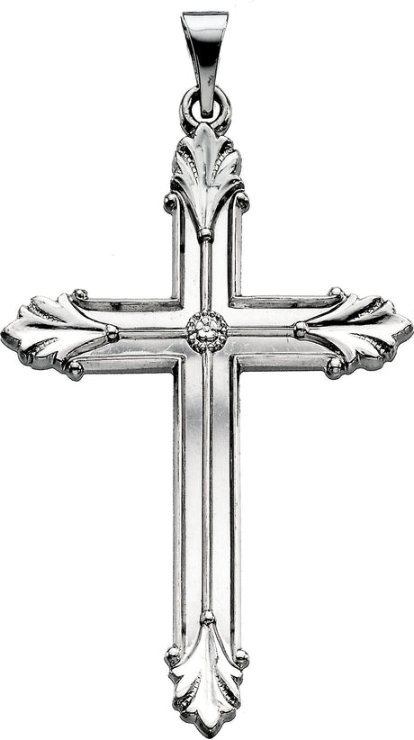 14K Gold Cross Pendant – 40.5x25.5mm
