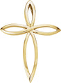 14K Gold Cross Pendant – 36.5x26.25mm - Yellow Gold