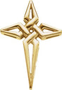 18K Gold Cross Pendant – 29x21mm