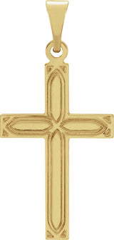 14K Gold Cross Necklace or Pendant II - Yellow Gold
