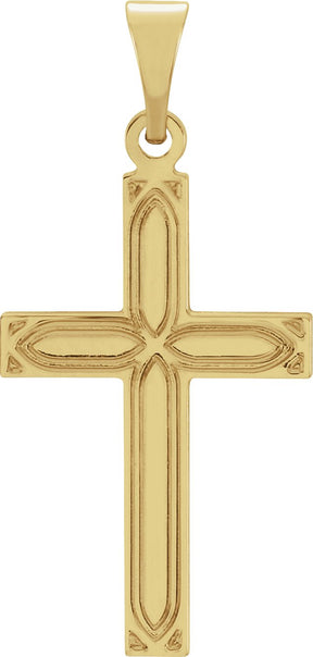 14K Gold Cross Necklace or Pendant II - Yellow Gold