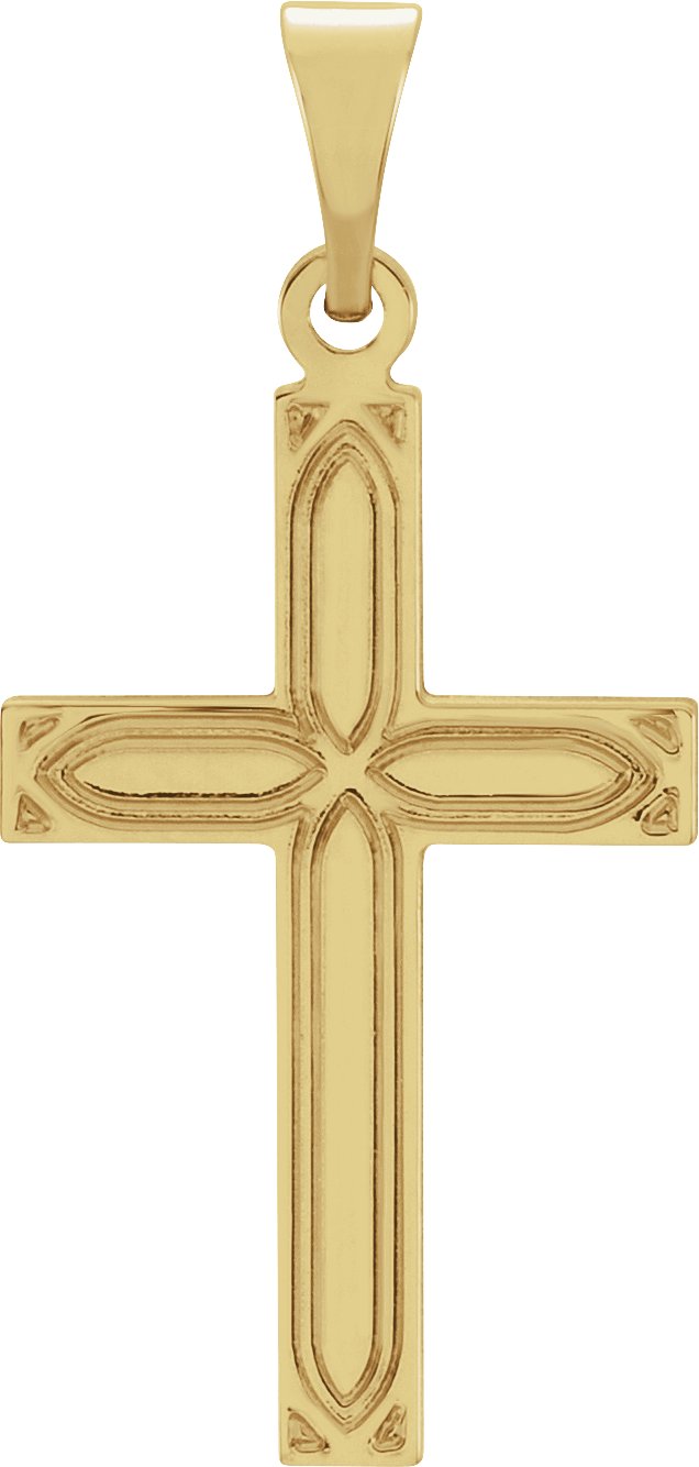 14K Gold Cross Necklace or Pendant II - Yellow Gold