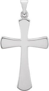 Platinum Cross Necklace or Pendant – 16.11x8.04mm