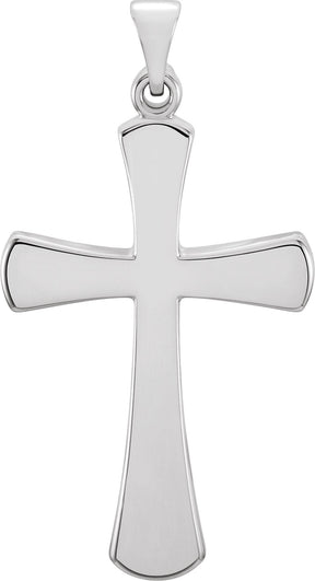 Platinum Cross Necklace or Pendant – 16.11x8.04mm