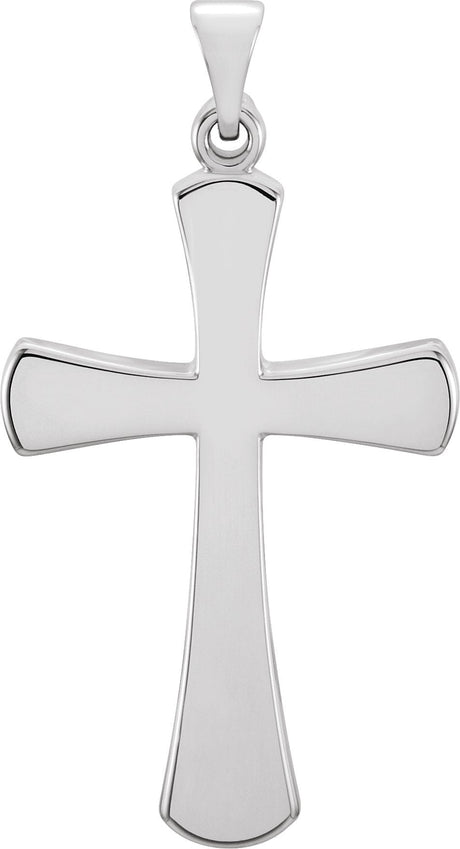 Platinum Cross Necklace or Pendant – 16.11x8.04mm