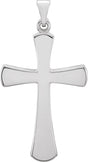 Platinum Cross Necklace or Pendant – 16.11x8.04mm